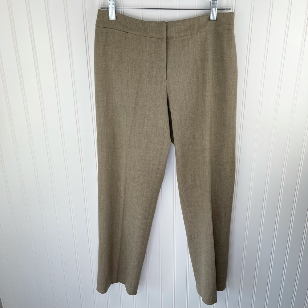 Eileen Fisher Wool Lycra Flat Front Dress Pants Small Petite